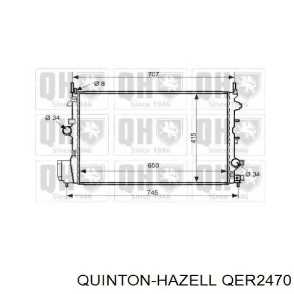 51825583 Fiat/Alfa/Lancia radiador de esfriamento de motor