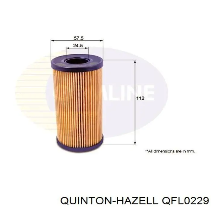 Фильтр очистки масла центробежный QUINTON HAZELL QFL0229 цена, от 7.28 USD