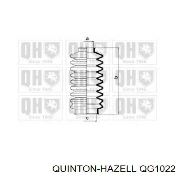 QG1022 QUINTON HAZELL пыльник рулевого механизма (рейки левый)