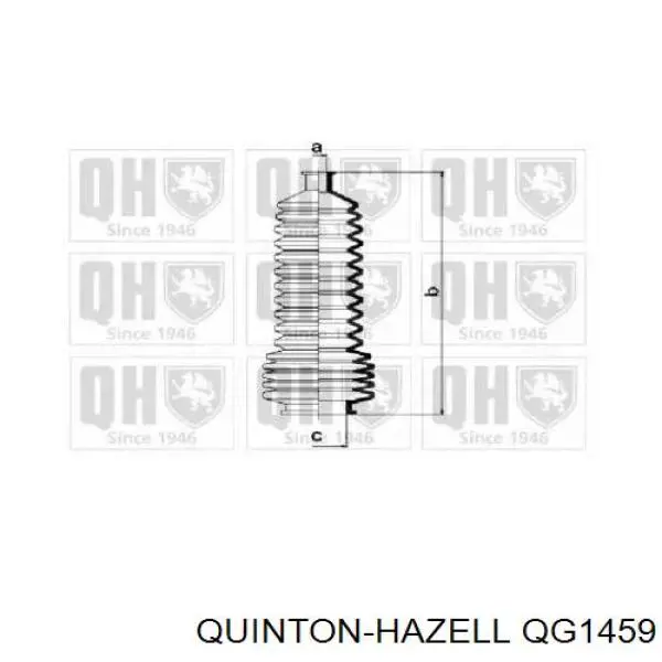 QG1459 QUINTON HAZELL пыльник рулевого механизма (рейки левый)
