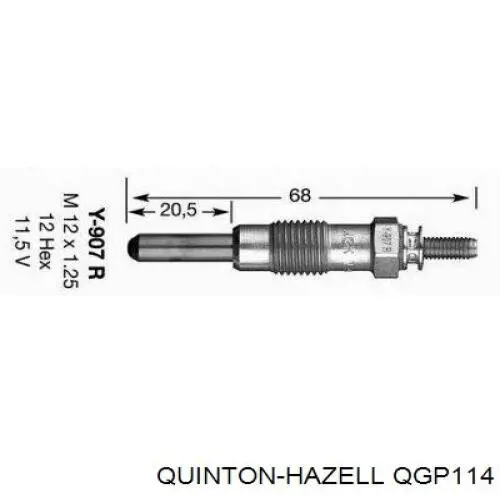 Свічка накалу QGP114 QUINTON HAZELL