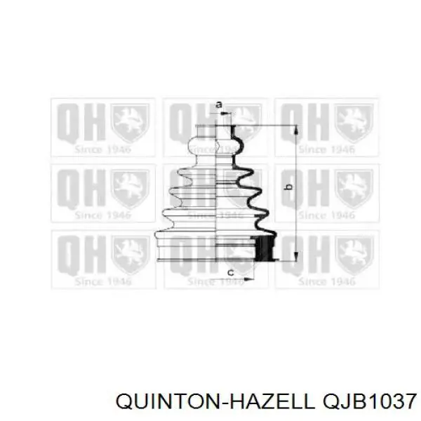 Пыльник ШРУСа передней полуоси внутренний QUINTON HAZELL QJB1037