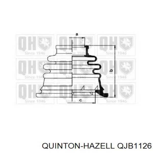 Пыльник ШРУСа передней полуоси внутренний левый QJB1126 QUINTON HAZELL