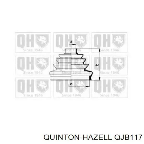 Пыльник ШРУСа наружный QJB117 QUINTON HAZELL