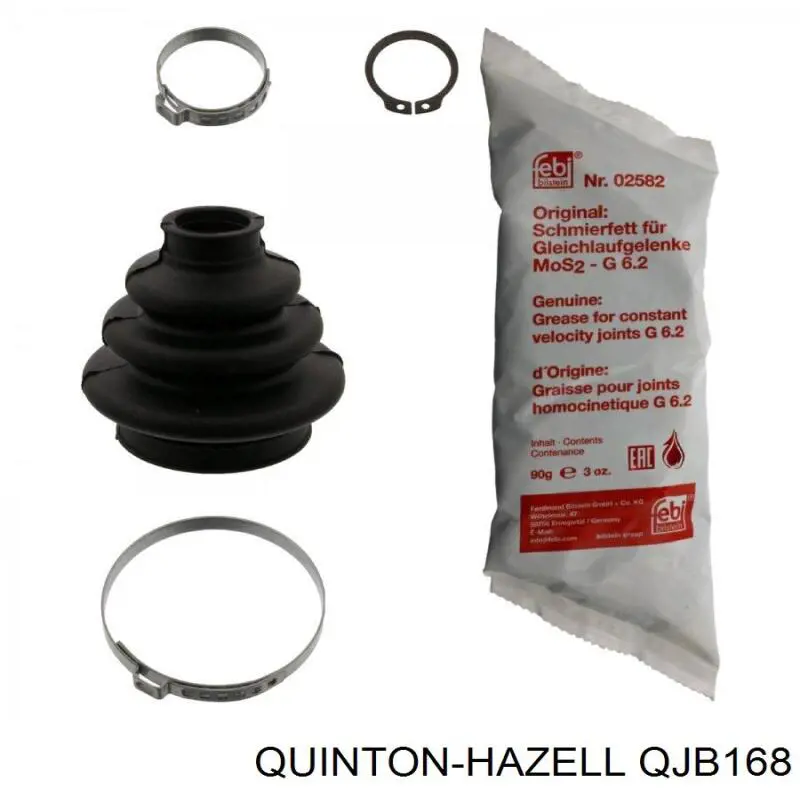 QJB168 QUINTON HAZELL Пыльник ШРУСа задней полуоси внутренний