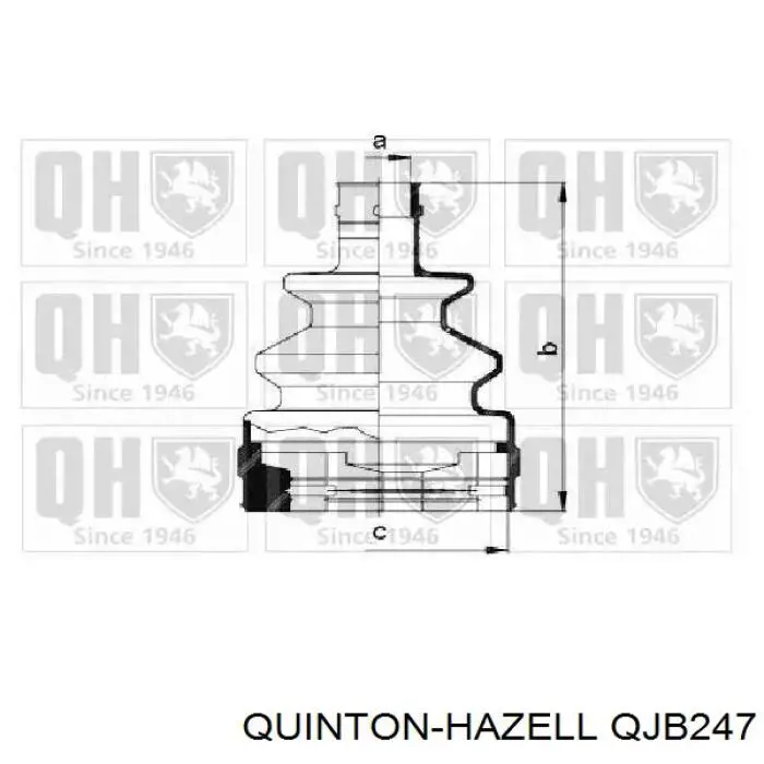 QJB247 QUINTON HAZELL Пыльник шарнира привода