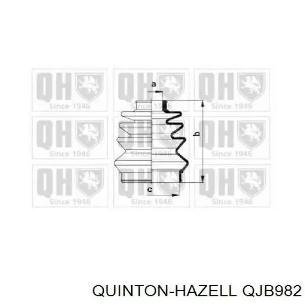 Пыльник ШРУСа внутренний QJB982 QUINTON HAZELL