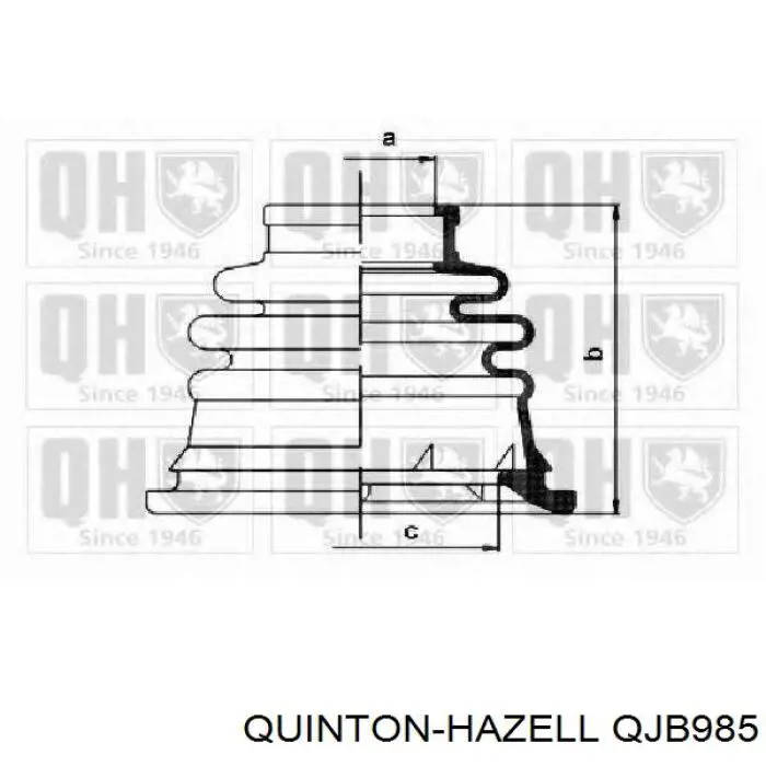 QJB985 QUINTON HAZELL Пыльник шарнира привода