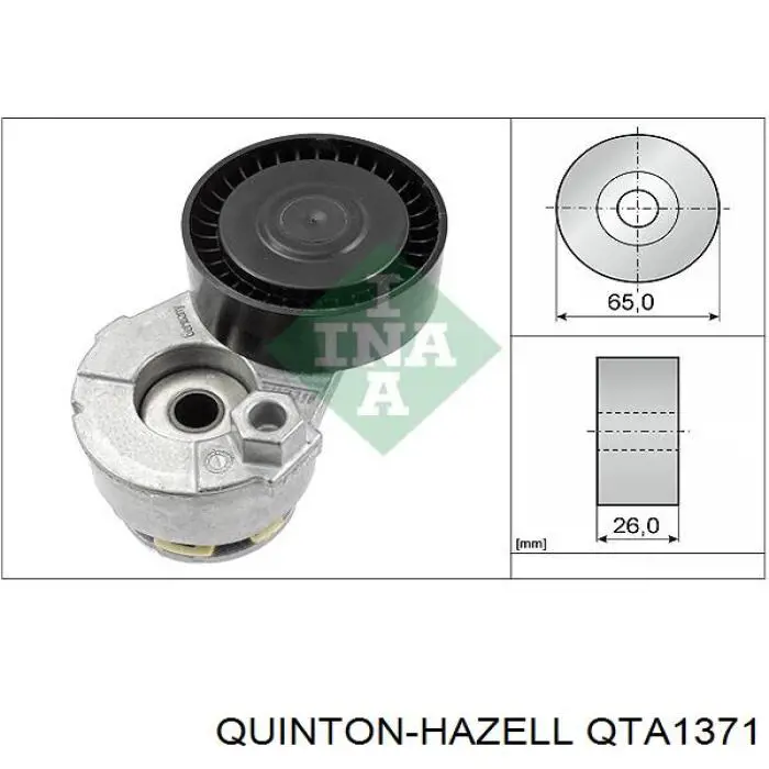 Tensor de correa, correa poli V QTA1371 QUINTON HAZELL