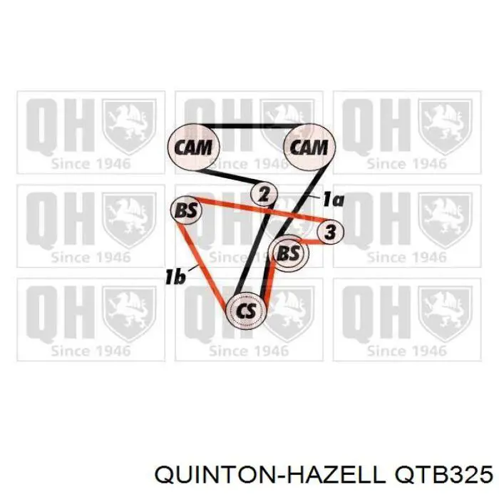 Ремень ГРМ QTB325 QUINTON HAZELL