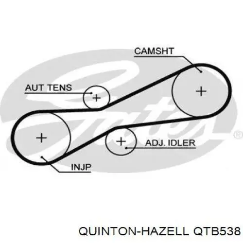 Ремень ТНВД QUINTON HAZELL QTB538 цена, от 15.30 USD