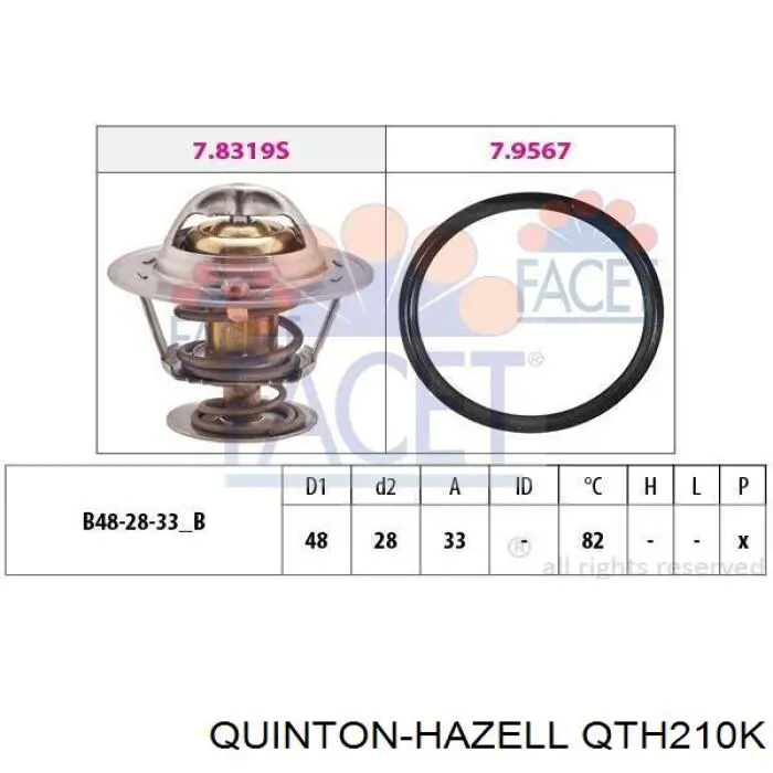 Термостат в сборе QUINTON HAZELL QTH210K
