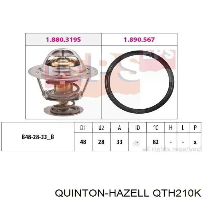 Термостат в корпусе QUINTON HAZELL QTH210K цена, от 10.39 USD