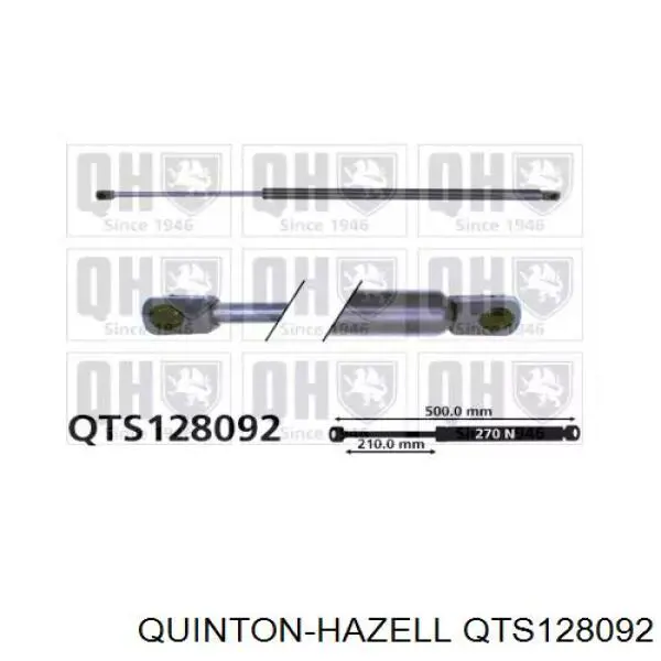 QTS128092 QUINTON HAZELL амортизатор багажника