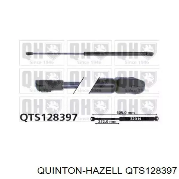 QTS128397 QUINTON HAZELL амортизатор багажника