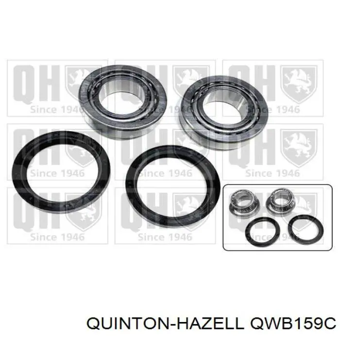 Cojinete de rueda delantero QWB159C QUINTON HAZELL