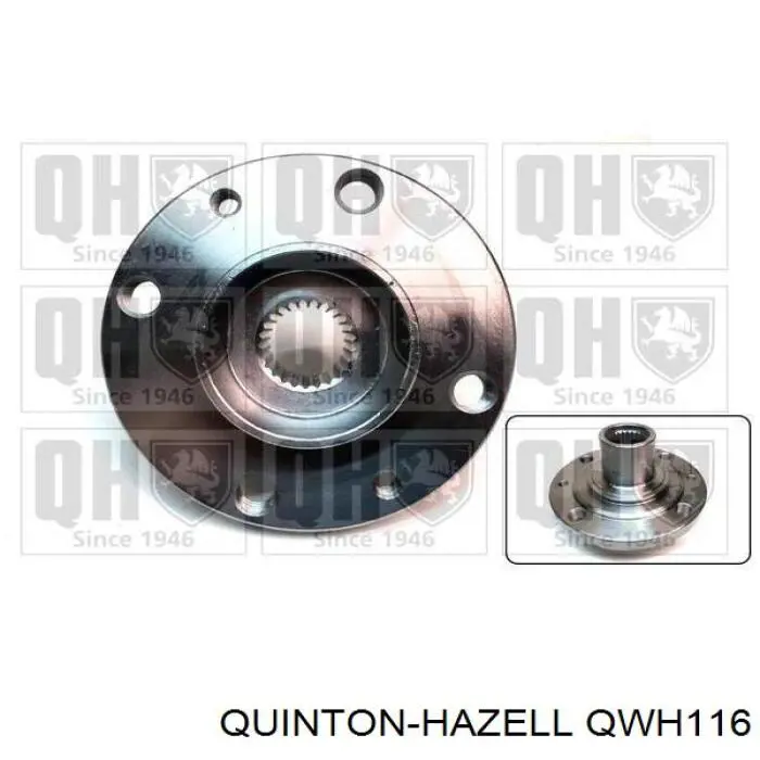 Ступица передняя QWH116 QUINTON HAZELL