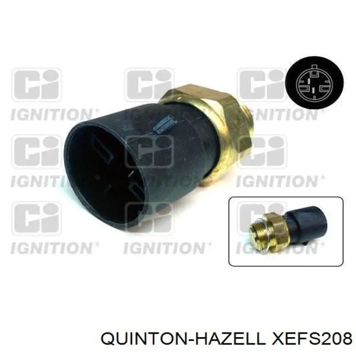 XEFS208 QUINTON HAZELL датчик температуры охлаждающей жидкости (включения вентилятора радиатора)