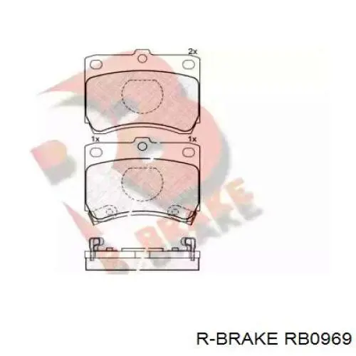 Передние тормозные колодки RB0969 R Brake