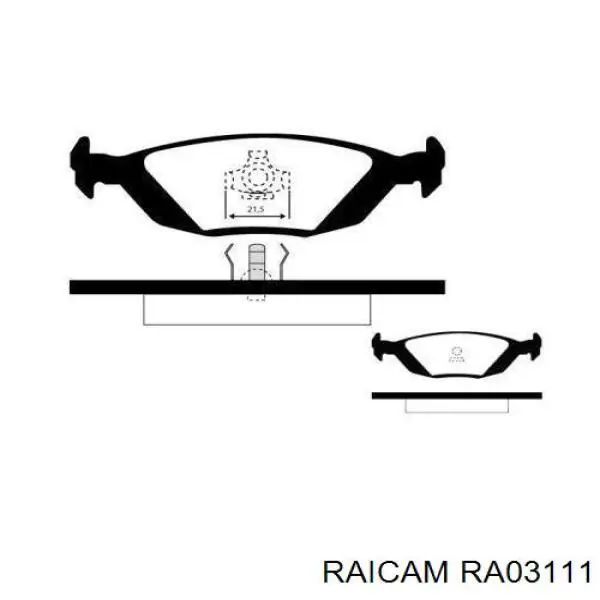 RA.0311.1 Raicam колодки тормозные задние дисковые