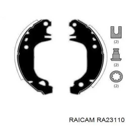 Купить 42411W Peugeot/Citroen Задние барабанные тормозные колодки