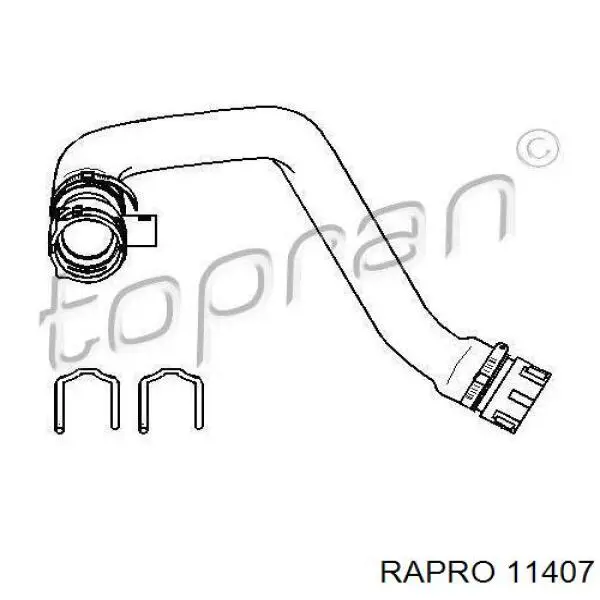 Нижний шлаг радиатора охлаждения 11407 Rapro