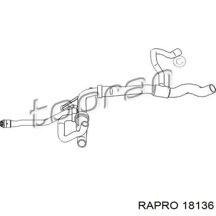 Нижний шлаг радиатора охлаждения 18136 Rapro