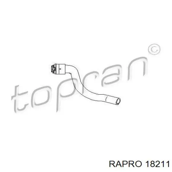 18211 Rapro шланг радиатора отопителя (печки, обратка)
