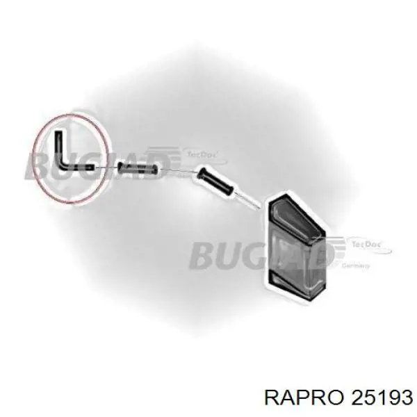 Tubo flexible de aire de sobrealimentación, de turbina 25193 Rapro