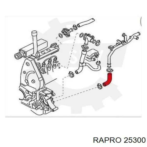 25300 Rapro патрубок системи охолодження