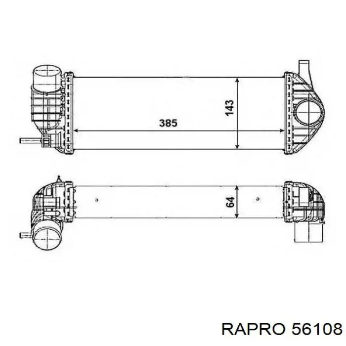 56108 Rapro mangueira (cano derivado do sistema de esfriamento)