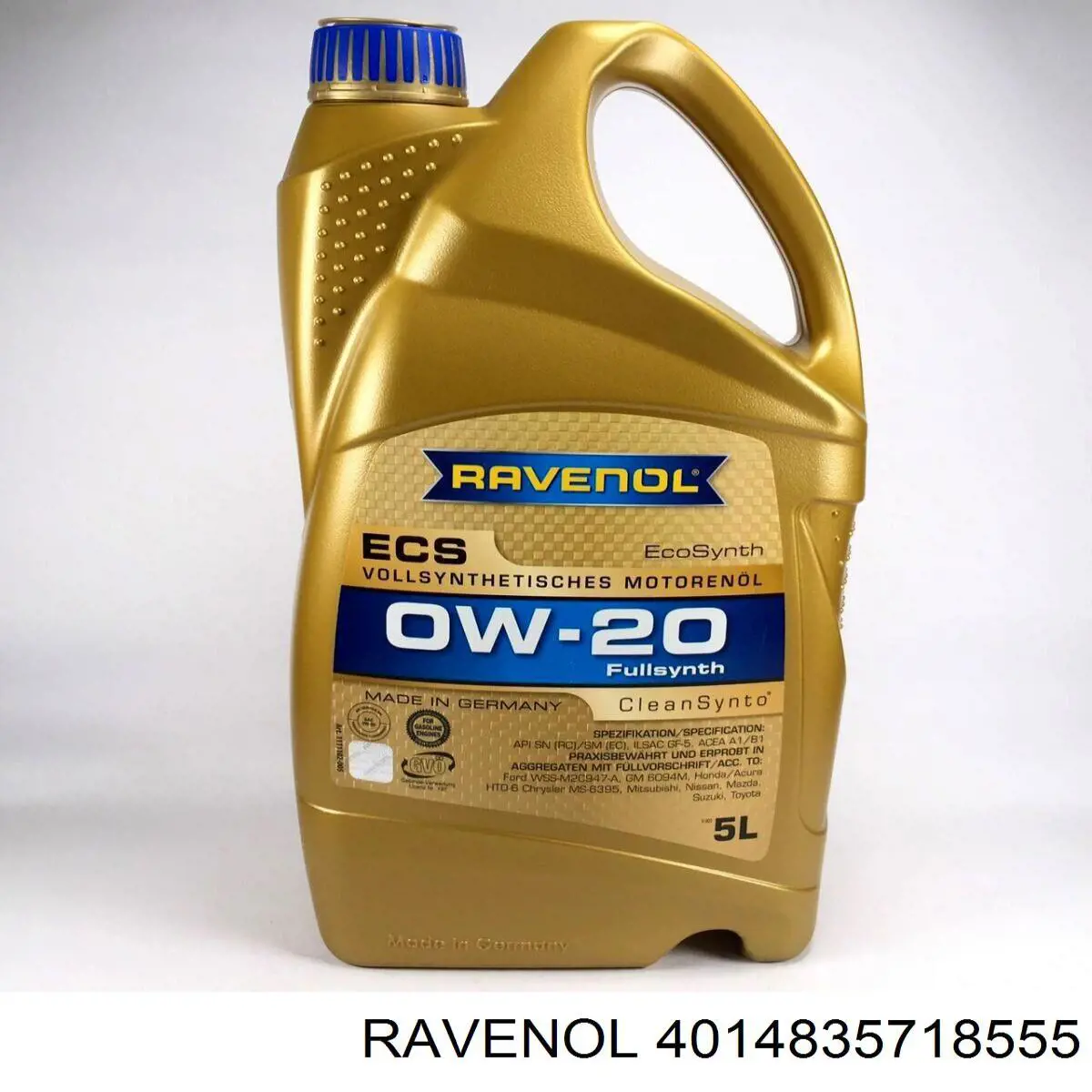 Моторное масло Ravenol ECS EcoSynth 0W-20 Синтетическое 5л (4014835718555)
