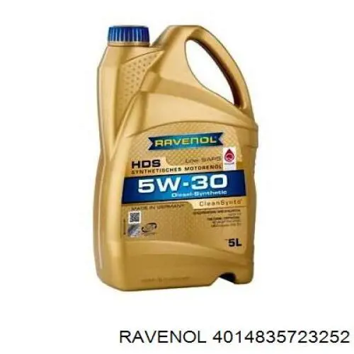 Моторное масло Ravenol HDS Hydrocrack Diesel Specif 5W-30 Синтетическое 5л (4014835723252)
