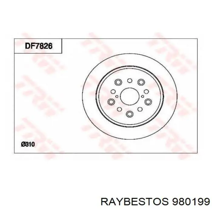 Тормозные диски 980199 Raybestos