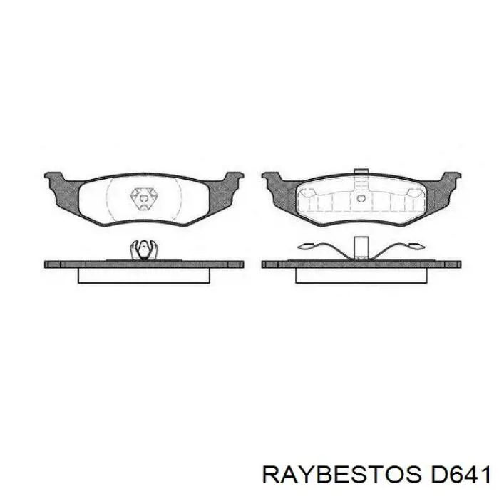 D641 Raybestos Колодки тормозные дисковые комплект