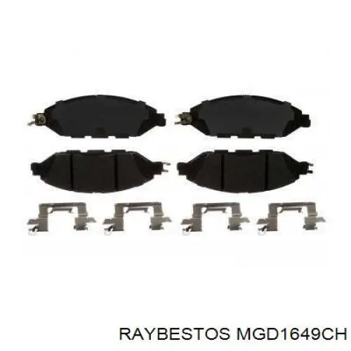 Колодки тормозные передние дисковые Raybestos MGD1649CH