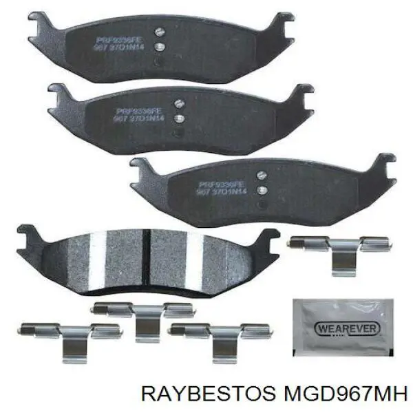 Колодки дисковые  Raybestos MGD967MH цена, от 24.04 USD
