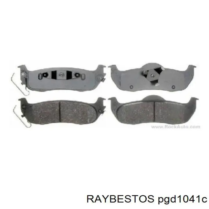 Колодки тормозные задние дисковые RAYBESTOS PGD1041C