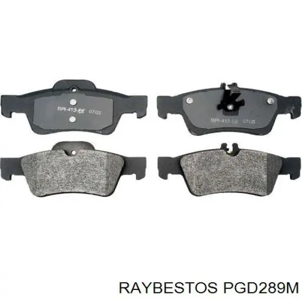Колодки тормозные передние дисковые Raybestos PGD289M
