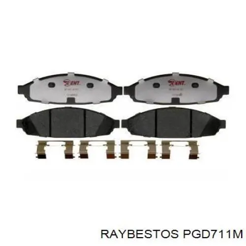 PGD711M Raybestos колодки тормозные задние дисковые