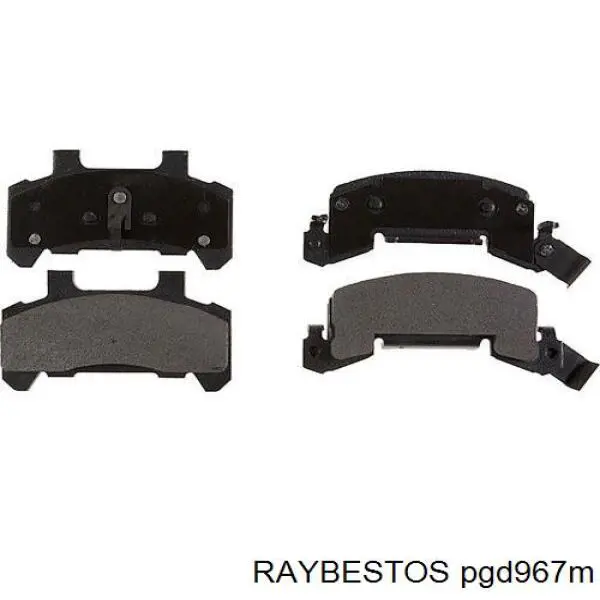 Колодки тормозные задние дисковые Raybestos PGD967M