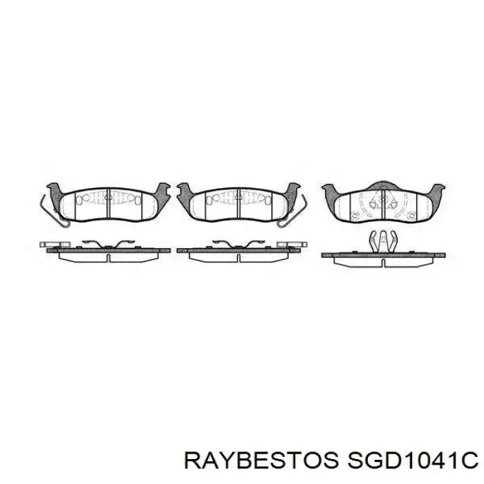 SGD1041C Raybestos Колодки тормозные дисковые комплект