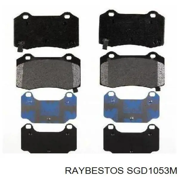 Колодки тормозные задние дисковые Raybestos SGD1053M
