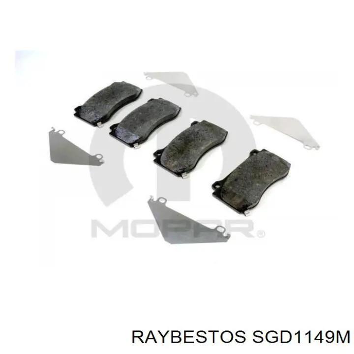 Передние тормозные колодки SGD1149M Raybestos