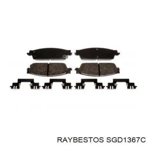 Передние тормозные колодки SGD1367C Raybestos