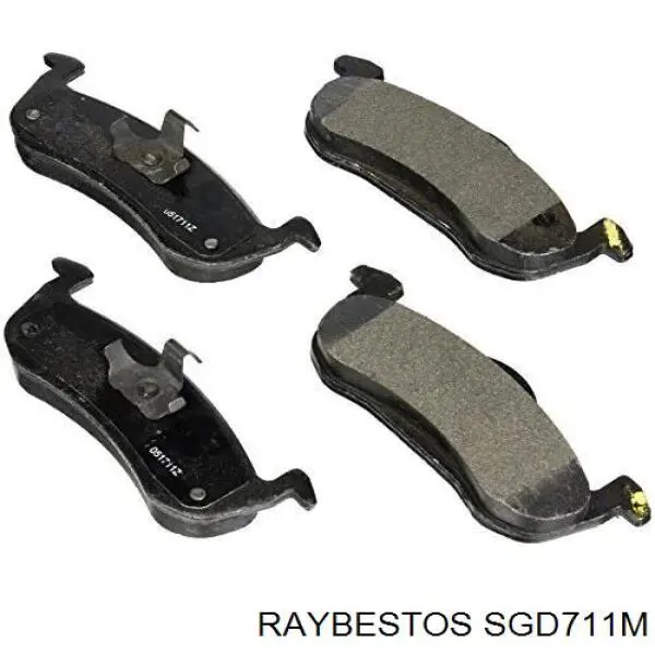 Колодки тормозные задние дисковые Raybestos SGD711M