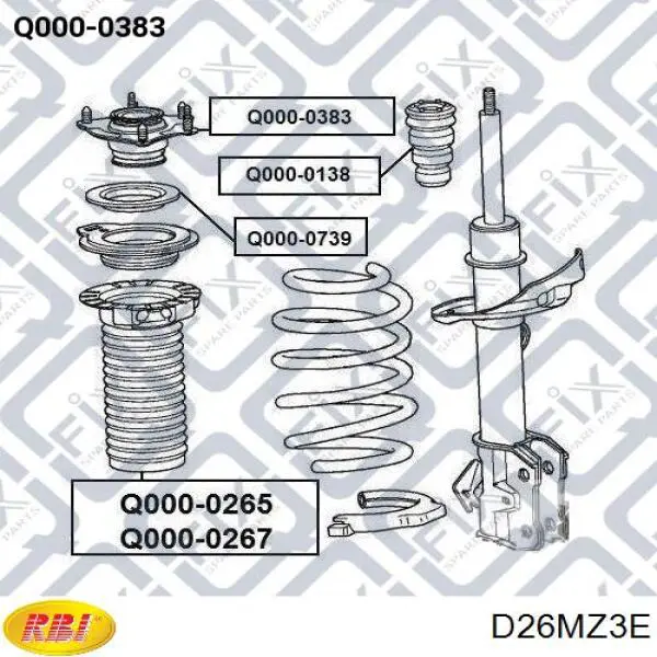 D26MZ3E RBI Амортизаторы задние