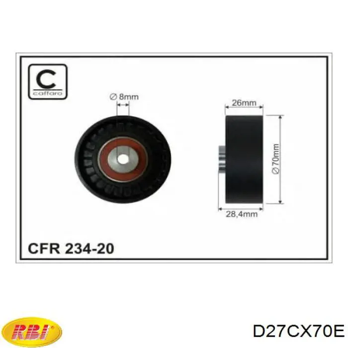 Стійка стабілізатора переднього, ліва D27CX70E RBI