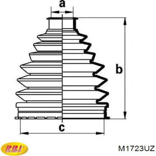 M1723UZ RBI Пыльник шарнира привода