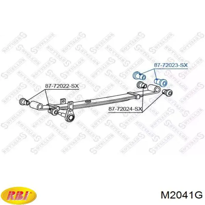 Сайлентблок сережки ресори M2041G RBI